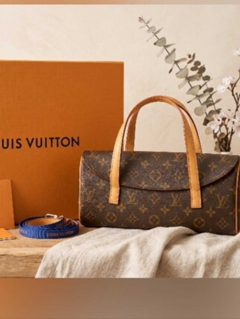SALE! Louis Vuitton Monogram Sonatine Discontinued Handbag W/DB Box/Cards